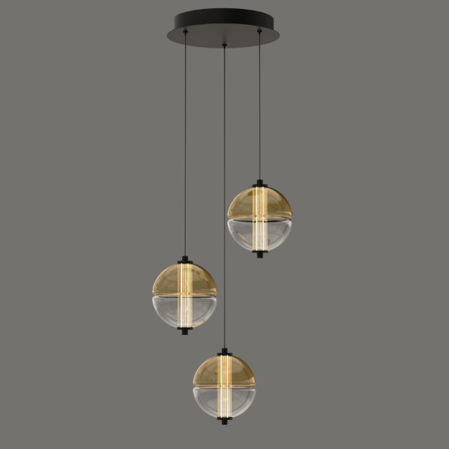 Подвесной светильник MD24022079-3A black/amber Подвесной светильник MD24022079-3A black/amber