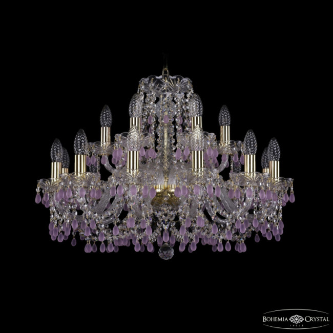 Подвесная люстра Bohemia Ivele Crystal 1410/12+6/240 G V7010 Подвесная люстра Bohemia Ivele Crystal 1410/12+6/240 G V7010