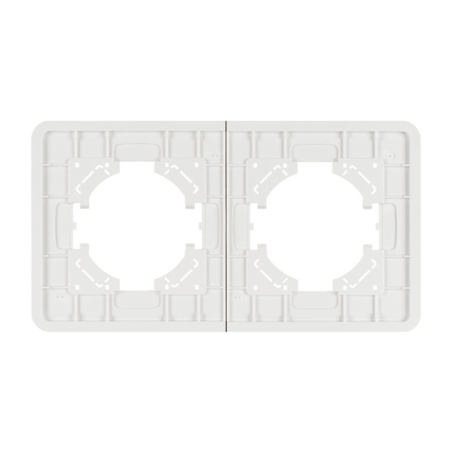 Рамка на 2 поста стеклянная Arlight FRM-OMALI-GS-2-WH 049692 Рамка на 2 поста стеклянная Arlight FRM-OMALI-GS-2-WH 049692