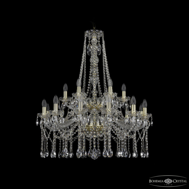 Подвесная люстра Bohemia Ivele Crystal 1413/12+6/300/h-96/2d G