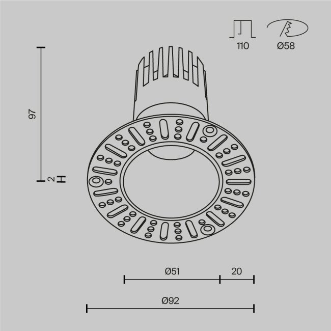 Встраиваемый светильник Maytoni Dip DL120-10W-2.7K-TRS-W Встраиваемый светильник Maytoni Dip DL120-10W-2.7K-TRS-W