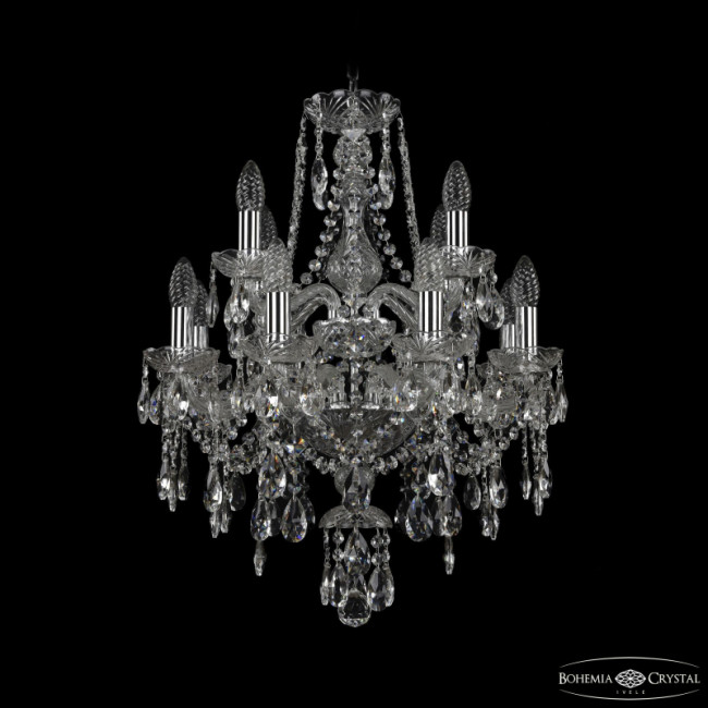 Подвесная люстра Bohemia Ivele Crystal 1415/8+4/165/2d Ni Подвесная люстра Bohemia Ivele Crystal 1415/8+4/165/2d Ni