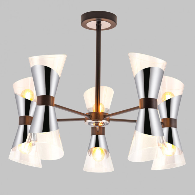 Люстра на штанге IMEX MD.51913-10-S-BK+CH