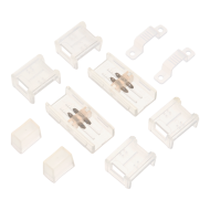 Комплект для светодиодной ленты SMD 220В соединитель-коннектор, фикс. клипса, заглушка WOLTA WTB-WBT-SMD-220V-A Комплект для светодиодной ленты SMD 220В соединитель-коннектор, фикс. клипса, заглушка WOLTA WTB-WBT-SMD-220V-A