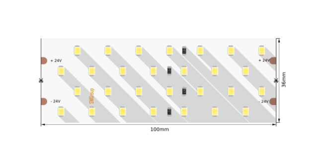 Светодиодная лента SWG SWG2P280-24-26-WW-20 005601