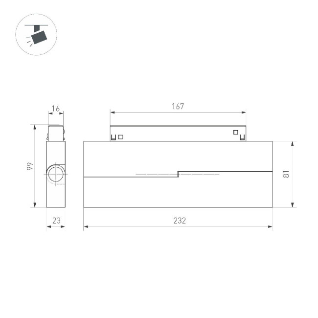 Трековый магнитный светильники Arlight MAG-ORIENT-DOTS-FOLD-S230-12W Day4000-MIX 047139 Трековый магнитный светильники Arlight MAG-ORIENT-DOTS-FOLD-S230-12W Day4000-MIX 047139