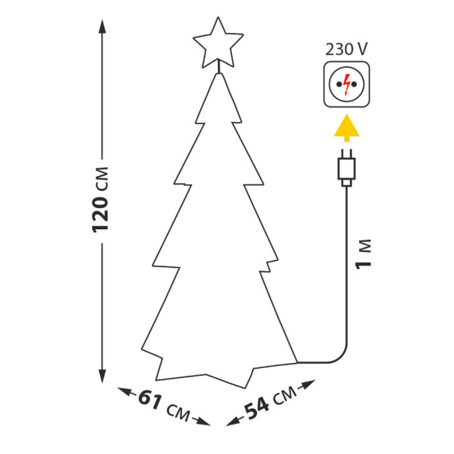 Светодиодная фигура Uniel ULD-R502 220V XMAS TREE UL-00011052 Светодиодная фигура Uniel ULD-R502 220V XMAS TREE UL-00011052
