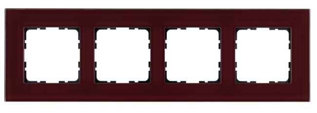 Рамка 4-постовая стекло цвет Гранатовый Jasmart G1004GH Рамка 4-постовая стекло цвет Гранатовый Jasmart G1004GH