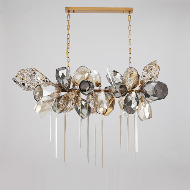 Люстра 8898P/BL gold/smoky Люстра 8898P/BL gold/smoky