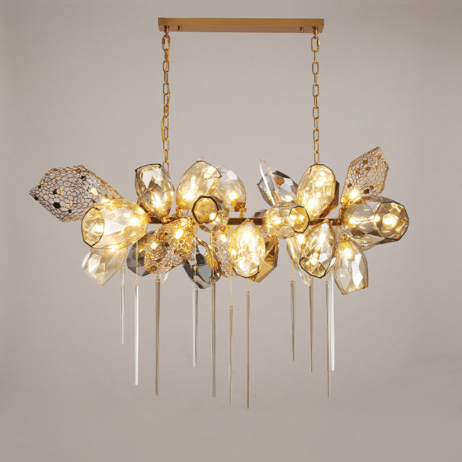 Люстра 8898P/BL gold/smoky Люстра 8898P/BL gold/smoky