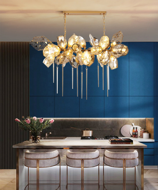 Люстра 8898P/BL gold/smoky Люстра 8898P/BL gold/smoky