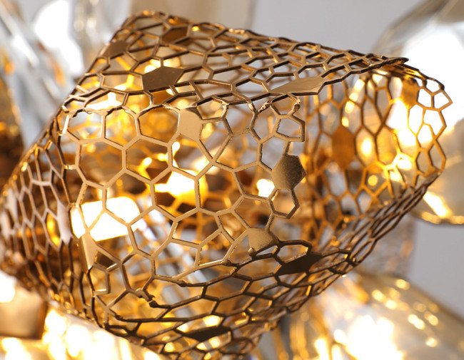 Люстра 8898P/BL gold/smoky Люстра 8898P/BL gold/smoky