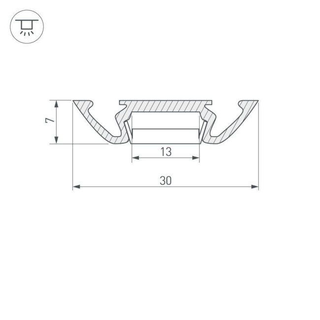 Профиль Arlight PHS-A-2000 ANOD 013215 Профиль Arlight PHS-A-2000 ANOD 013215