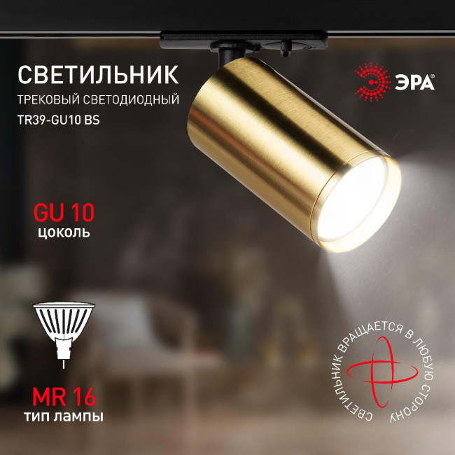 Трековый светильник Эра TR39-GU10 BS Б0053311