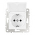 Розетка с заземлением, шторками и защитной крышкой Arte Milano 203.41-1.white Розетка с заземлением, шторками и защитной крышкой Arte Milano 203.41-1.white
