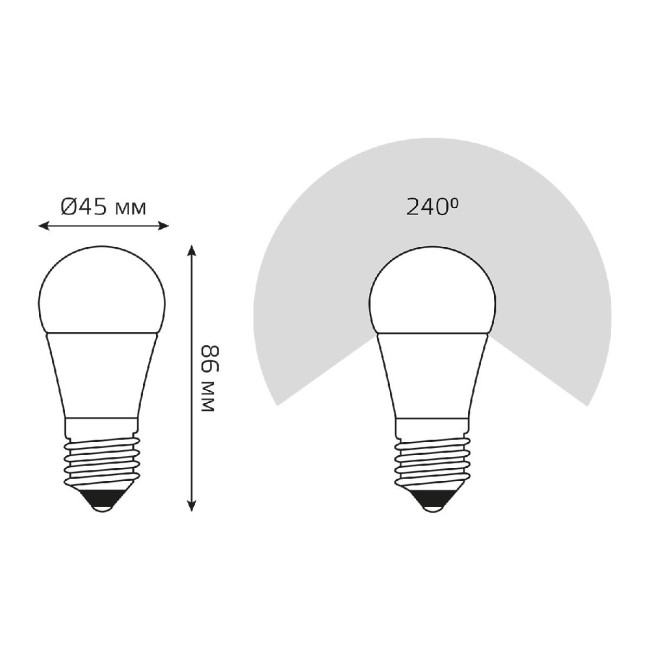 Лампа светодиодная диммируемая Gauss E27 7W 3000K матовая 105102107-D Лампа светодиодная диммируемая Gauss E27 7W 3000K матовая 105102107-D