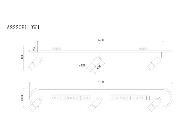 Спот Arte Lamp Pisces A2220PL-3WH Спот Arte Lamp Pisces A2220PL-3WH