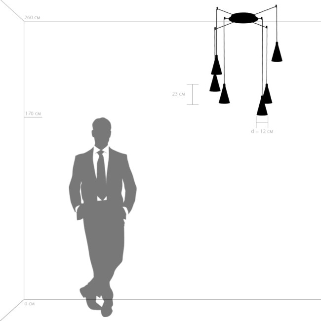 Подвесная люстра Lightstar Cone 757066