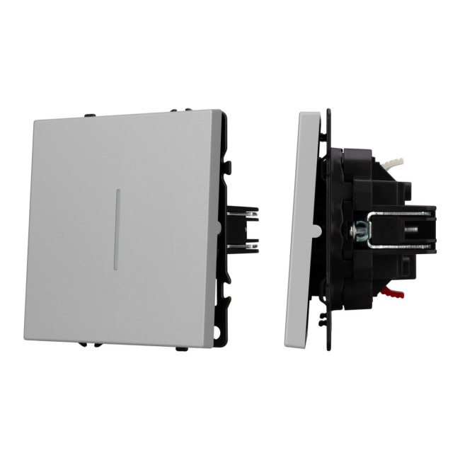 Механизм выключателя одноклавишный проходной Arlight LED SWT-NOBE-MKP1-SFPL-L-IS (230V, 10A) 059431 Механизм выключателя одноклавишный проходной Arlight LED SWT-NOBE-MKP1-SFPL-L-IS (230V, 10A) 059431