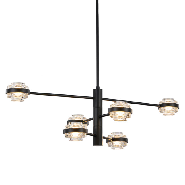 Люстра на штанге Delight Collection MD22030002 MX22030002-6A black/clear Люстра на штанге Delight Collection MD22030002 MX22030002-6A black/clear