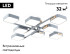 Потолочная люстра Ambrella Light Linetech Comfort FL4889 Потолочная люстра Ambrella Light Linetech Comfort FL4889