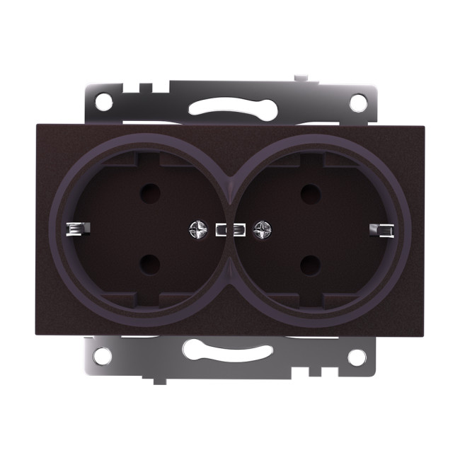 Розетка 2-местная с защитной шторкой Stekker Катрин GLS16-7114-04 49030