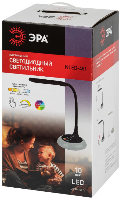 Настольная лампа Эра NLED-481-10W-BK Б0048592 Настольная лампа Эра NLED-481-10W-BK Б0048592