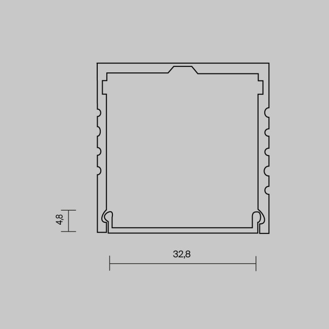 Рассеиватель для профиля 35×35 Maytoni Led Strip ALM-3535A-O-DF-10M 642031 Рассеиватель для профиля 35×35 Maytoni Led Strip ALM-3535A-O-DF-10M 642031