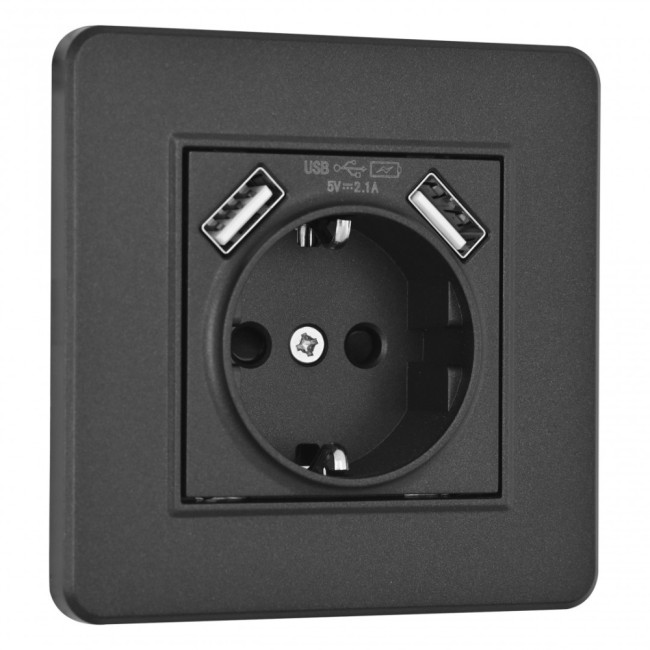 Розетка Arte Milano SET16-1-47-1 black Розетка Arte Milano SET16-1-47-1 black