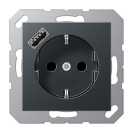 Розетка 2K+З USB Typ A Jung A1520-18AANM