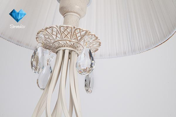 Торшер Eurosvet Amelia 10073/1 белый с золотом/прозрачный хрусталь Strotskis Торшер Eurosvet Amelia 10073/1 белый с золотом/прозрачный хрусталь Strotskis