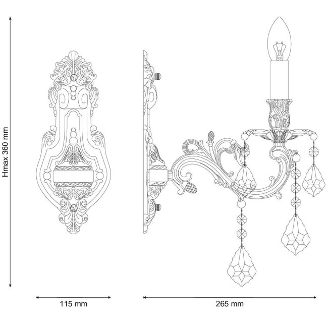 Бра Lucia Tucci Barletta W122.1 Cream White Бра Lucia Tucci Barletta W122.1 Cream White