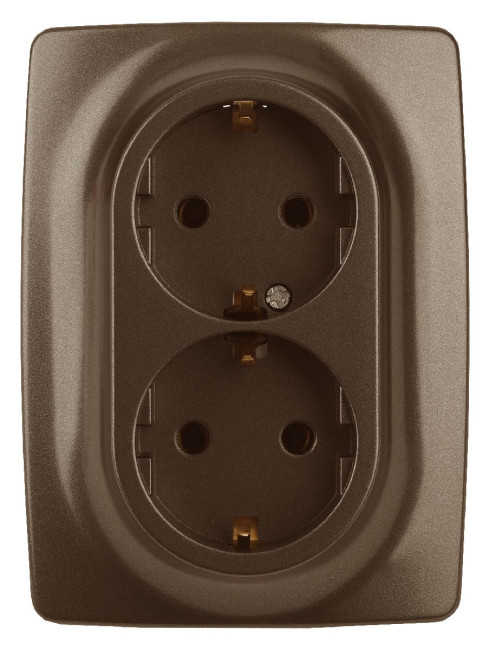 Розетка 2X2P+E Schuko со шторками Эра 12-2108-13 Б0036449 Розетка 2X2P+E Schuko со шторками Эра 12-2108-13 Б0036449