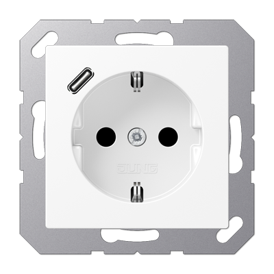 Розетка 2K+З Jung A1520-18CWWM Розетка 2K+З Jung A1520-18CWWM