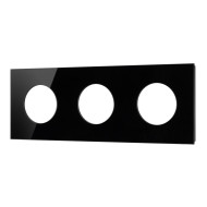 Рамка стеклянная на 3 поста Arlight FRM-GLARE-GC-3-BK 043839 Рамка стеклянная на 3 поста Arlight FRM-GLARE-GC-3-BK 043839