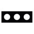 Рамка стеклянная на 3 поста Arlight FRM-GLARE-GC-3-BK 043839 Рамка стеклянная на 3 поста Arlight FRM-GLARE-GC-3-BK 043839