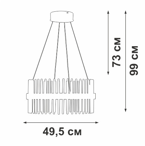 Подвесная люстра Vitaluce V3832DT-9/1S Подвесная люстра Vitaluce V3832DT-9/1S