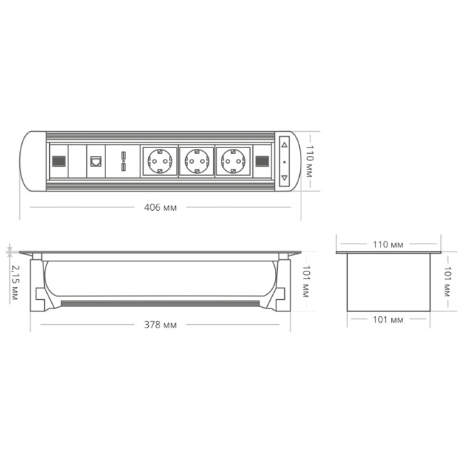 Блок розеток МХ-107 (3 секции, 2 USB и RJ-45) Mebax 00-00001185 Блок розеток МХ-107 (3 секции, 2 USB и RJ-45) Mebax 00-00001185