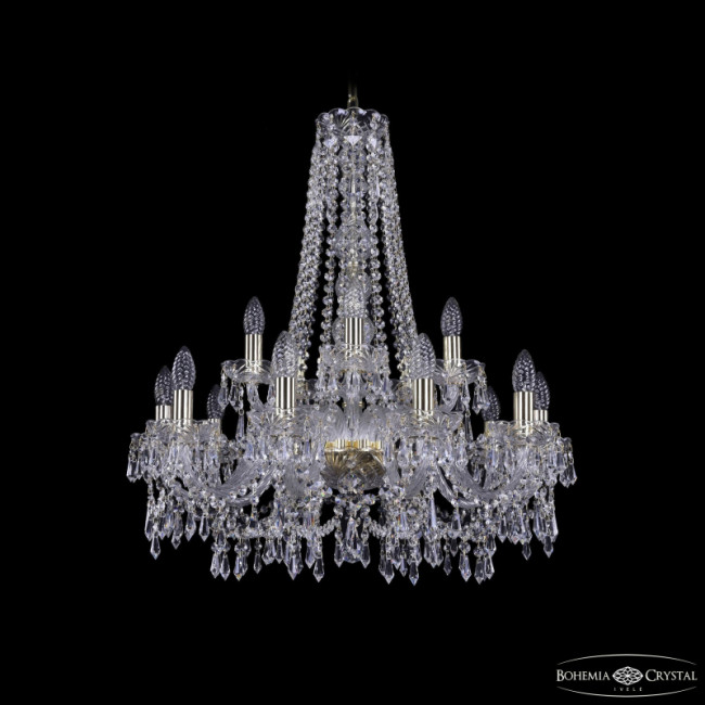 Подвесная люстра Bohemia Ivele Crystal 1403/10+5/240/h-76 G Подвесная люстра Bohemia Ivele Crystal 1403/10+5/240/h-76 G