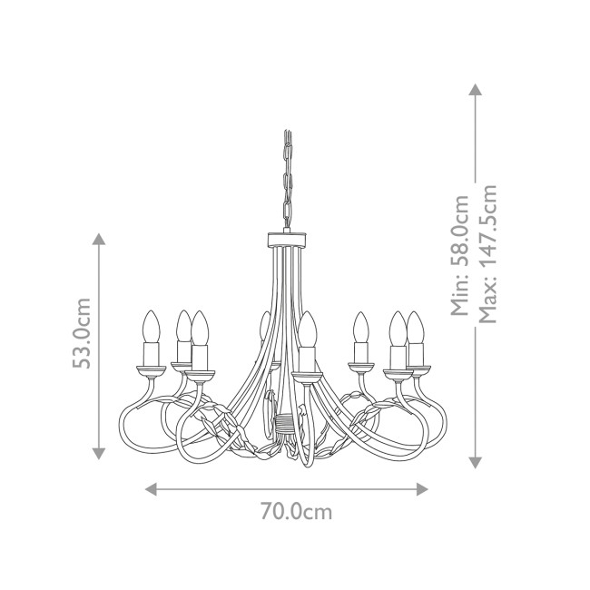 Подвесная люстра Elstead Lighting OV8-BLK-GOLD Подвесная люстра Elstead Lighting OV8-BLK-GOLD