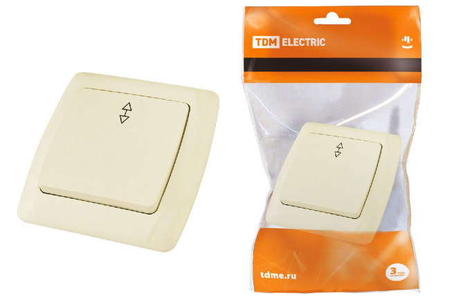 Выключатель одноклавишный на 2 направления Онега TDM Electric SQ1805-0032 Выключатель одноклавишный на 2 направления Онега TDM Electric SQ1805-0032
