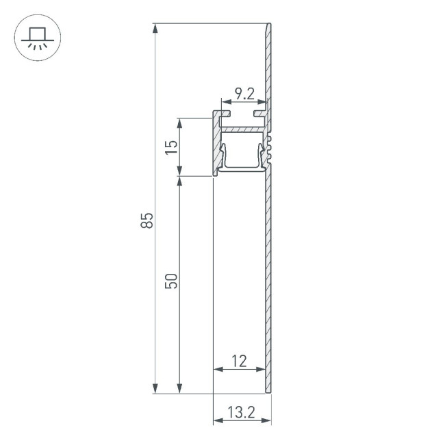 Алюминиевый профиль Arlight ARH-PLINTUS-50-FANTOM-3000 BLACK 052699 Алюминиевый профиль Arlight ARH-PLINTUS-50-FANTOM-3000 BLACK 052699