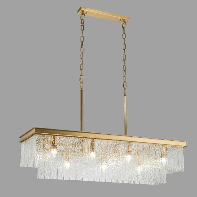 Подвесная люстра Belfast Harland 6308-10C BR CL Подвесная люстра Belfast Harland 6308-10C BR CL