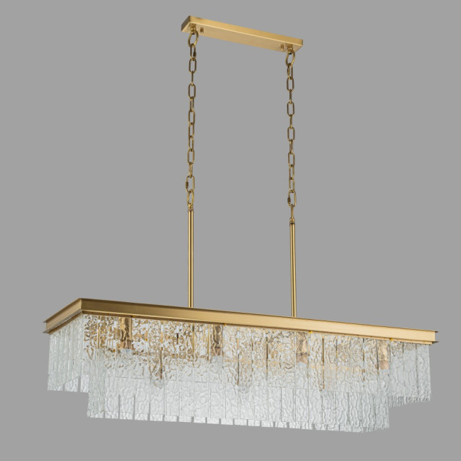 Подвесная люстра Belfast Harland 6308-10C BR CL Подвесная люстра Belfast Harland 6308-10C BR CL