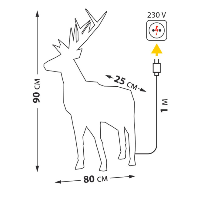 Светодиодная фигура Uniel ULD-R501 220V DEER UL-00011051 Светодиодная фигура Uniel ULD-R501 220V DEER UL-00011051