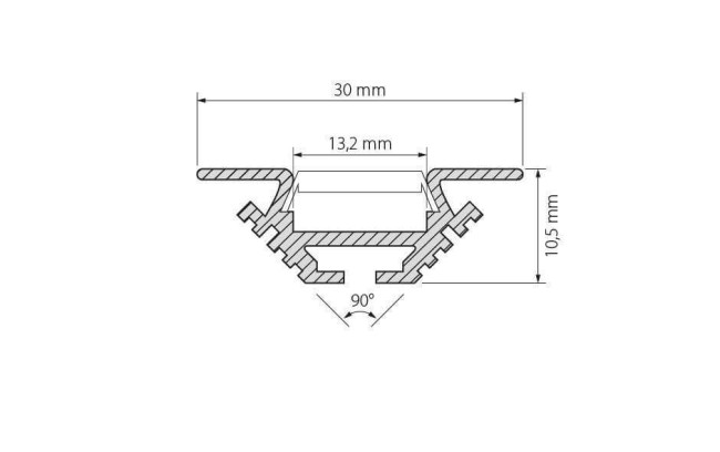 Профиль Arlight PHS-V-2000 ANOD 013212 Профиль Arlight PHS-V-2000 ANOD 013212