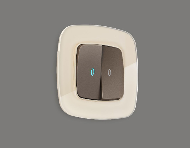 Комплект механизма 2-кл выключателя с подсветкой Ambrella Volt Omega MO634020 Комплект механизма 2-кл выключателя с подсветкой Ambrella Volt Omega MO634020