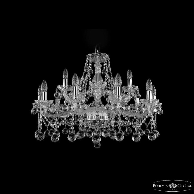 Подвесная люстра Bohemia Ivele Crystal 1413/10+5/300 Ni Balls Подвесная люстра Bohemia Ivele Crystal 1413/10+5/300 Ni Balls