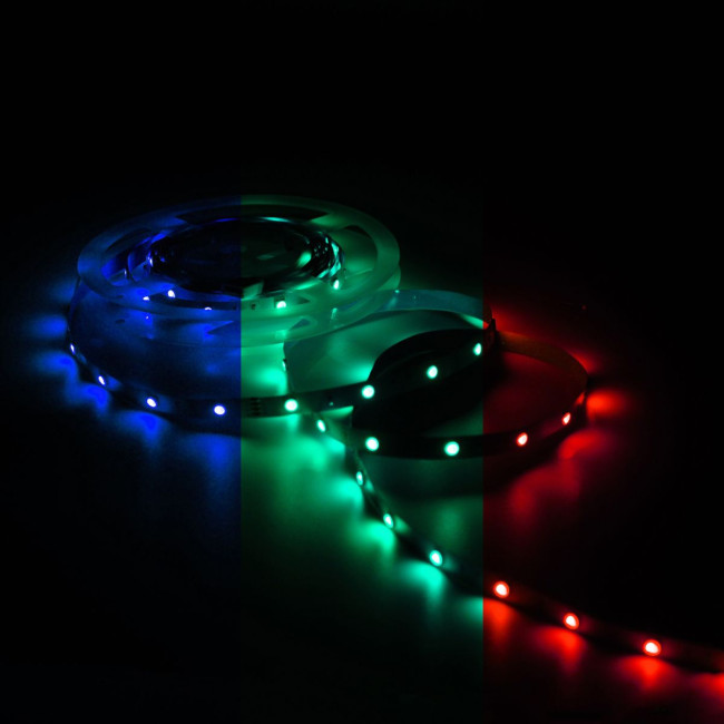 Светодиодная лента Gauss Basic 12В 5050 6Вт/м RGB 5м IP20 BT012