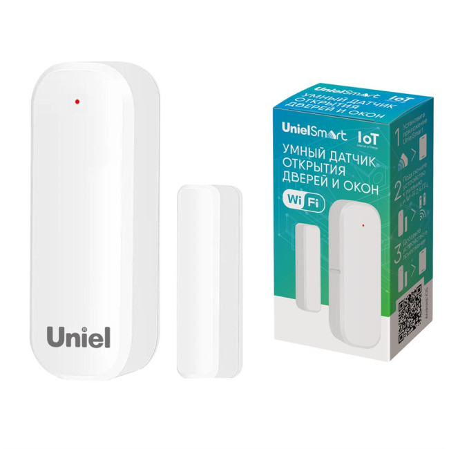 Умный датчик открытия дверей и окон Wi-Fi Uniel UL-00011705 USN-A510 OS/WF WHITE Умный датчик открытия дверей и окон Wi-Fi Uniel UL-00011705 USN-A510 OS/WF WHITE